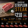 Load image into Gallery viewer, Striploin Steak, AAA+, Centre Cut (Case)
