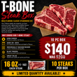 Load image into Gallery viewer, T-Bone Steak, USDA CHOICE (10pc x 16oz)
