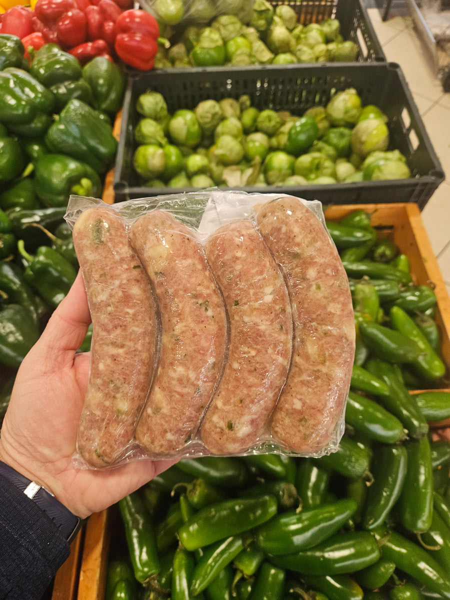 Oaxaca Cheese & Jalapeno Sausage (4pc/pkg) - Frozen